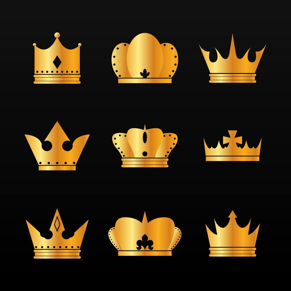 Set of Crown Icon vector