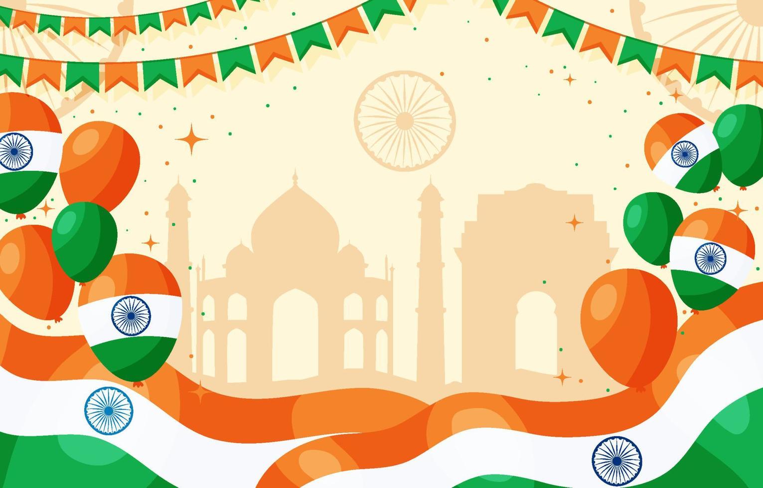 fondo del día de la independencia de la india vector