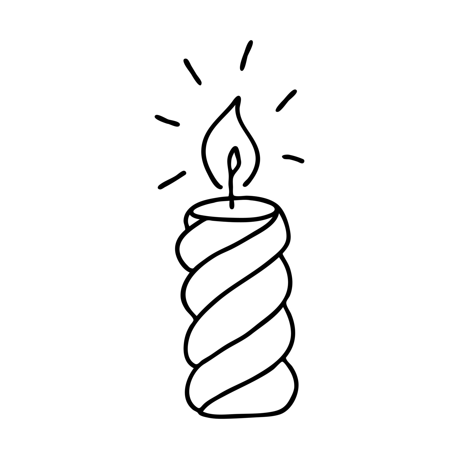Candle Clipart Black And White