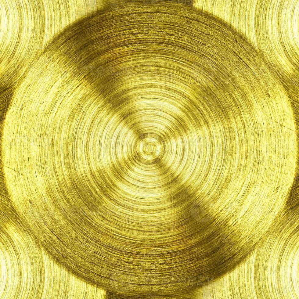 a metal Gold iron with circular texture background photo