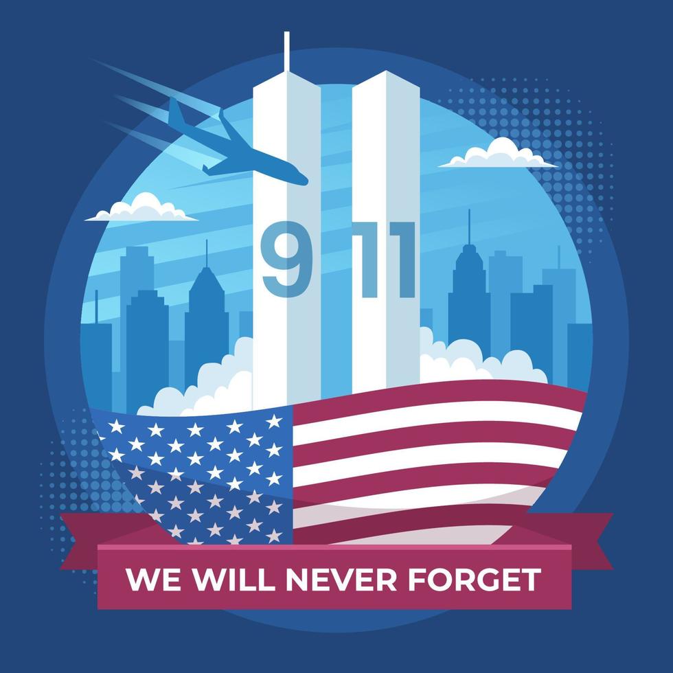 National Day of Remembrance Concept for USA Patriot Day vector