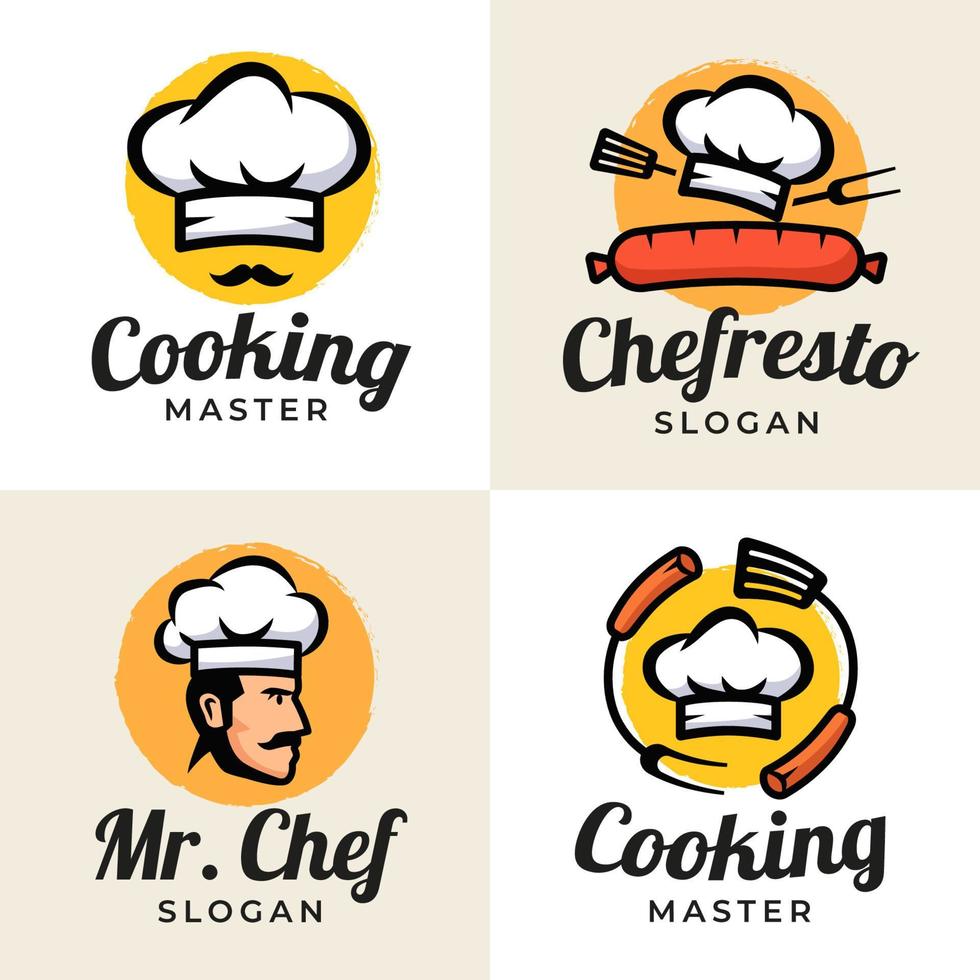 plantilla de logotipo de chef vector