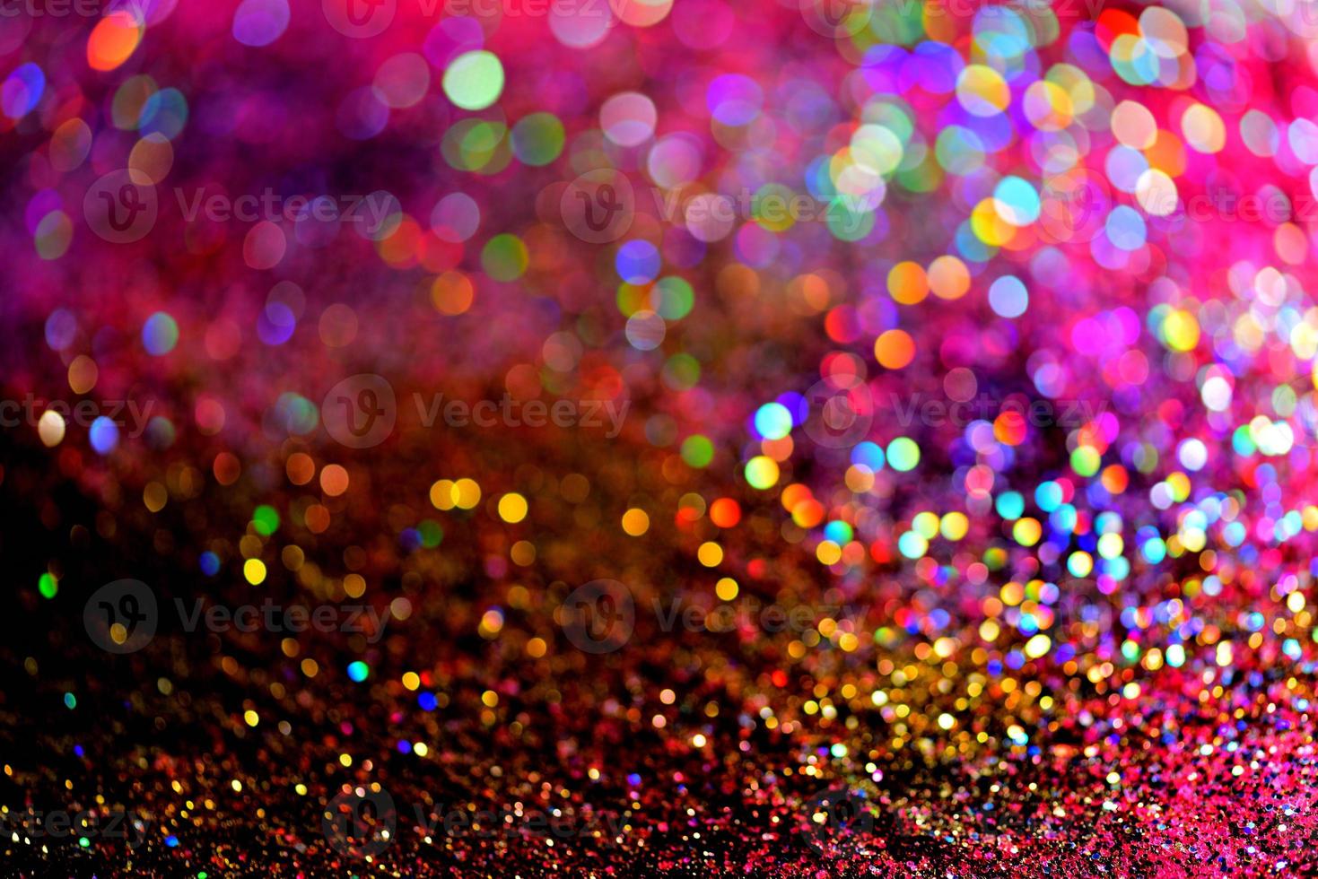 bokeh brillo colorido fondo abstracto borroso para cumpleaños, aniversario, boda, nochevieja o navidad foto