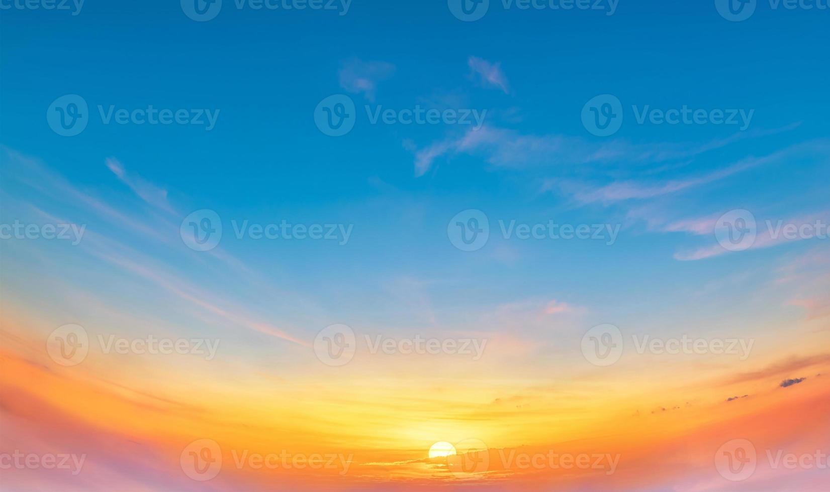 The sky with cloud beautiful Sunset background photo