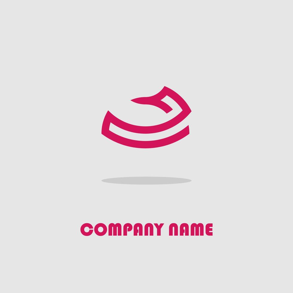 logo icon design style line outline animal simple elegant color maroon trendy luxury for companies and stores, vector design eps 10
