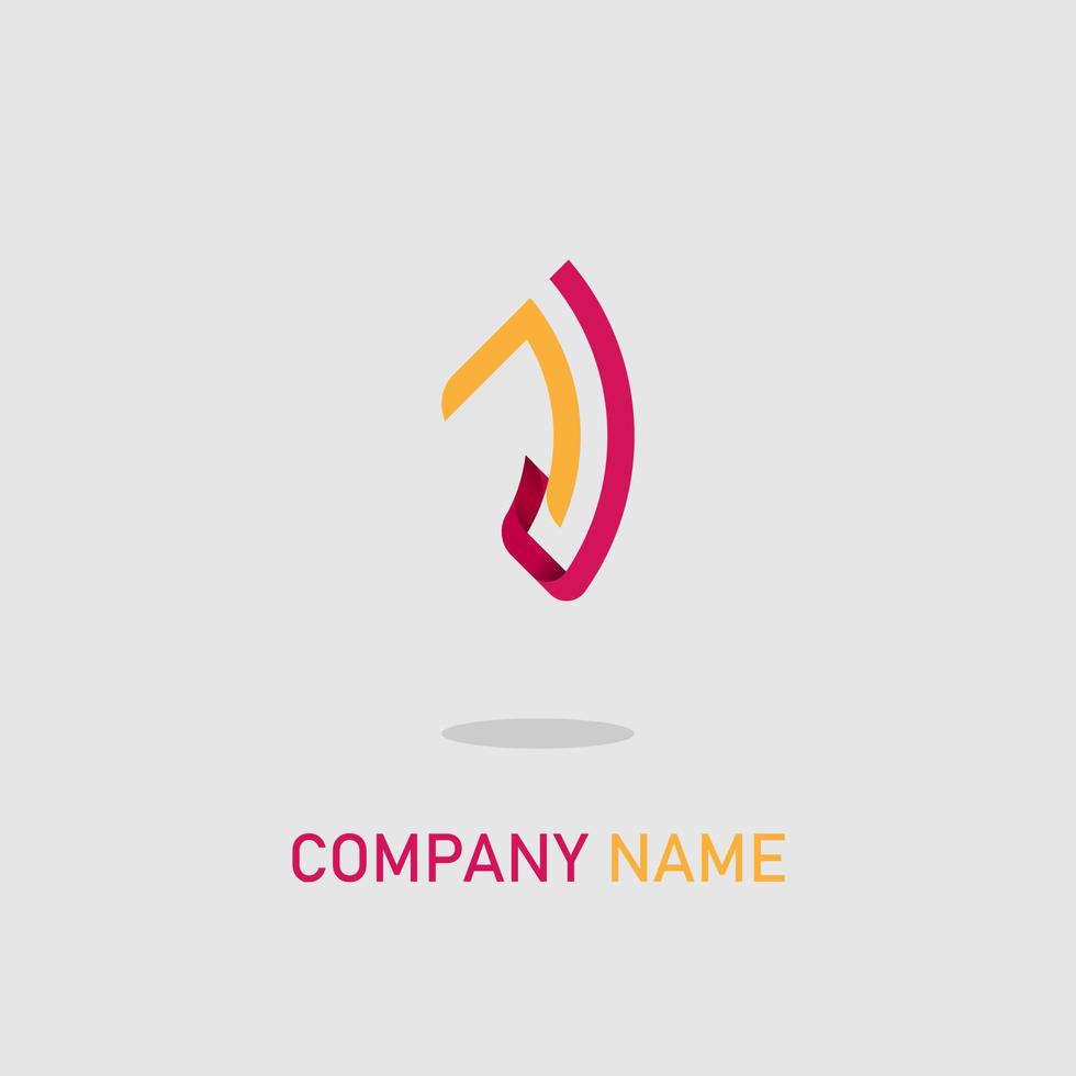 diseño de icono de logotipo forma de papel doblado letra d color marrón elegante simple para empresa, vector de lujo trendu esp 10