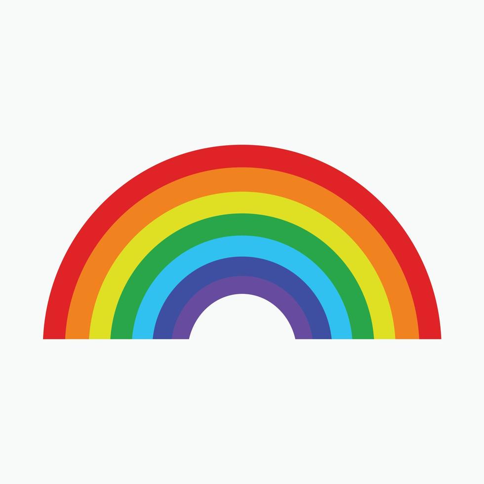 icono de arco iris sobre fondo blanco. vector