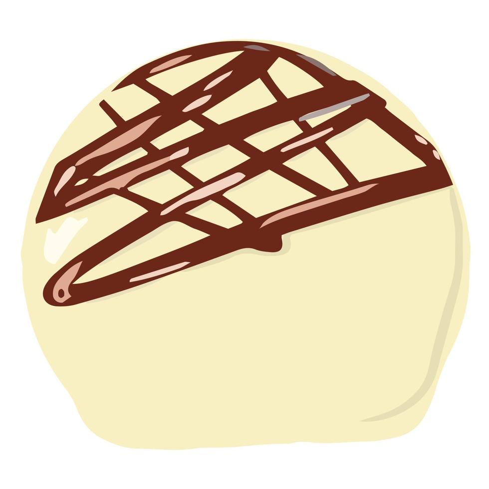 caramelo de chocolate, barra de chocolate, piezas aisladas, chocolate con leche y blanco. ilustración de dibujos animados, diseño moderno. imagen vectorial de caramelos, impresión vector