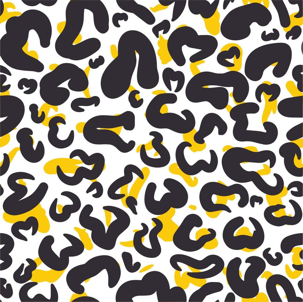 Vector seamless leopard skin pattern. Abstract colored bright spots of leopard, cheetah, jaguar animal skins. For the use of prints, fabrics, wrapping paper, scrapbooking, textiles, covers, postcards