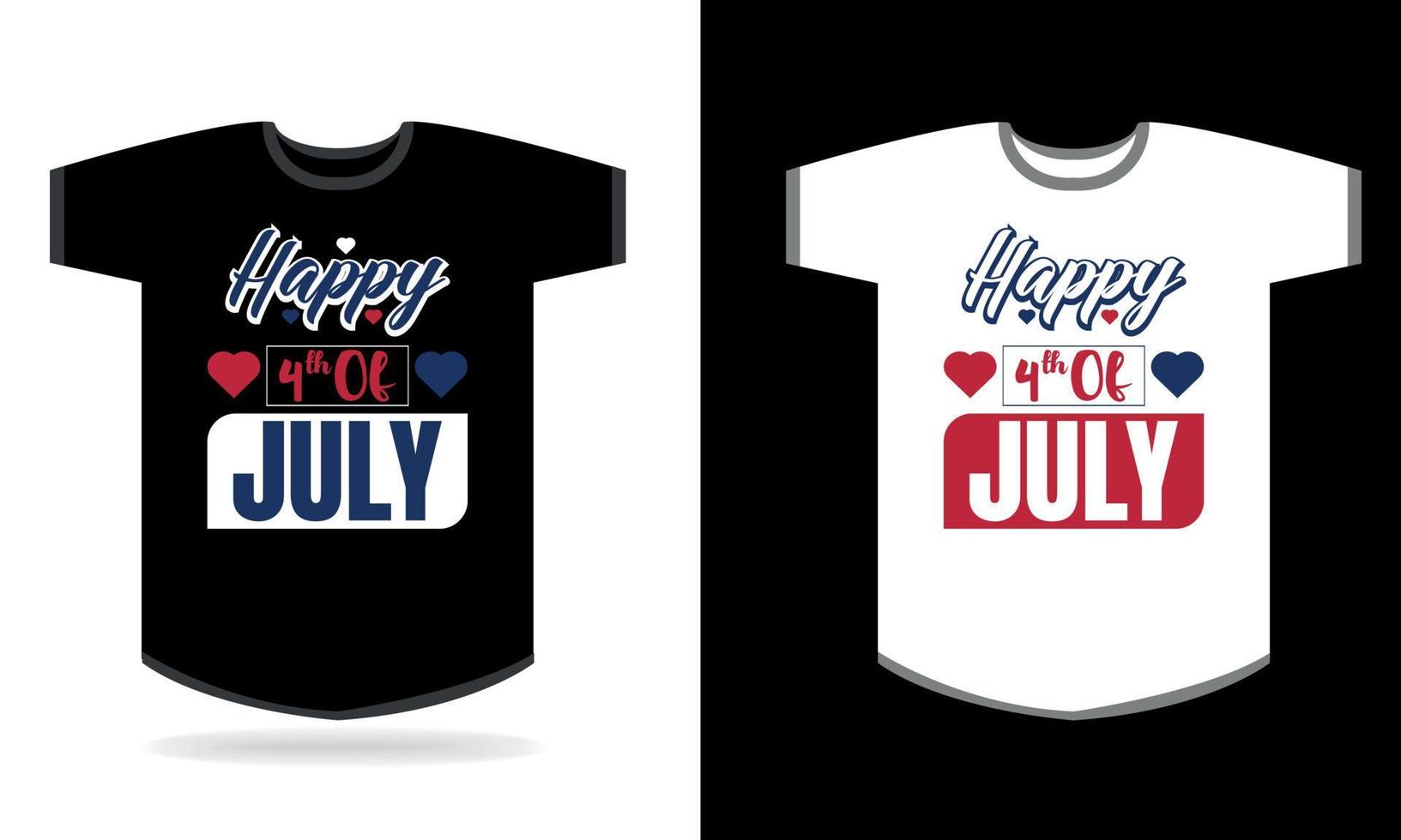 Happy 4th of July T-shirt design template vector