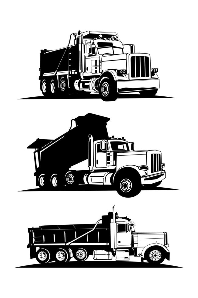 dump truck logo design icon vector