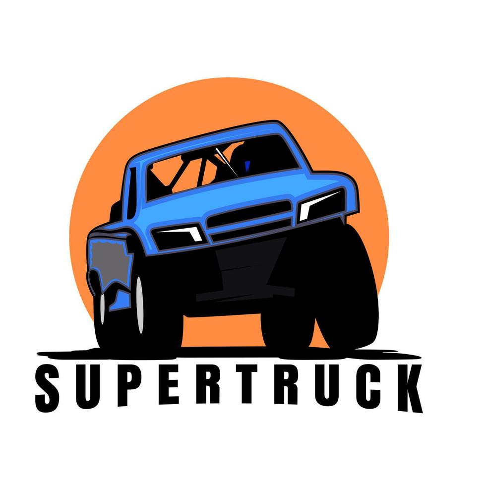 super trucks logo design icon vector