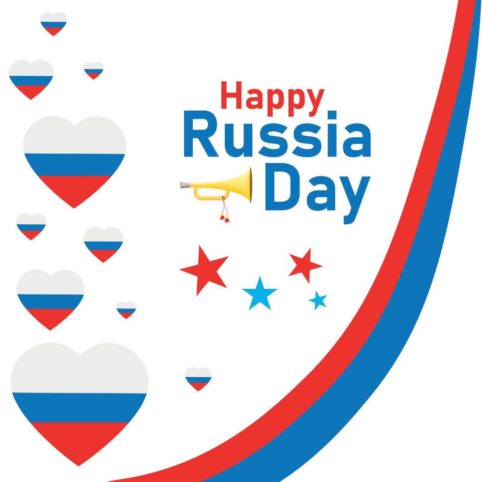 Happy russia day template vector