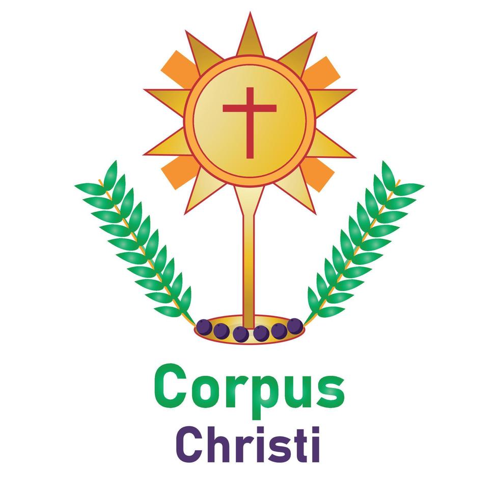Corpus christi commemorating vector
