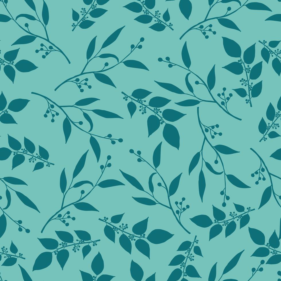 Beautiful colorful leaves pattern design. Good for prints, wrapping, textile, and fabric. Hand-drawn background. Botanic Tile. Surface pattern design. vector