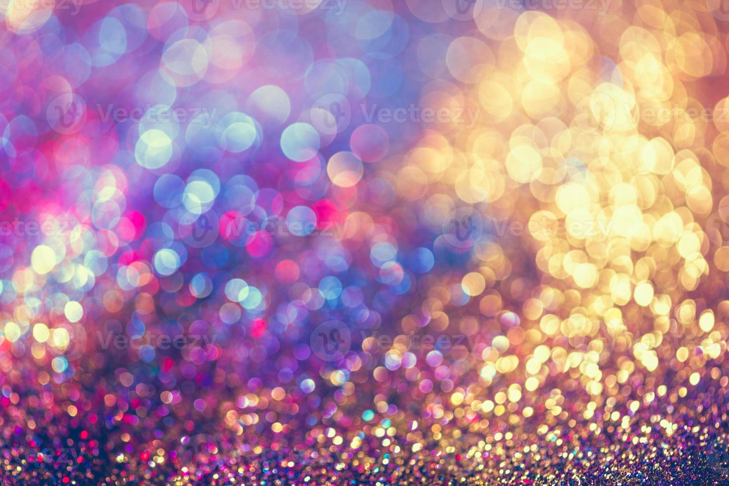 bokeh glitter Colorfull Blurred abstract background for birthday, anniversary, wedding, new year eve or Christmas photo