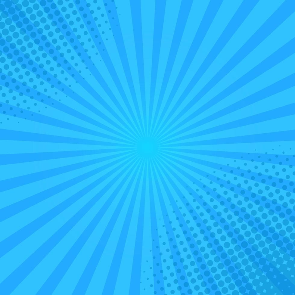 blue halftone comic cartoon background vector