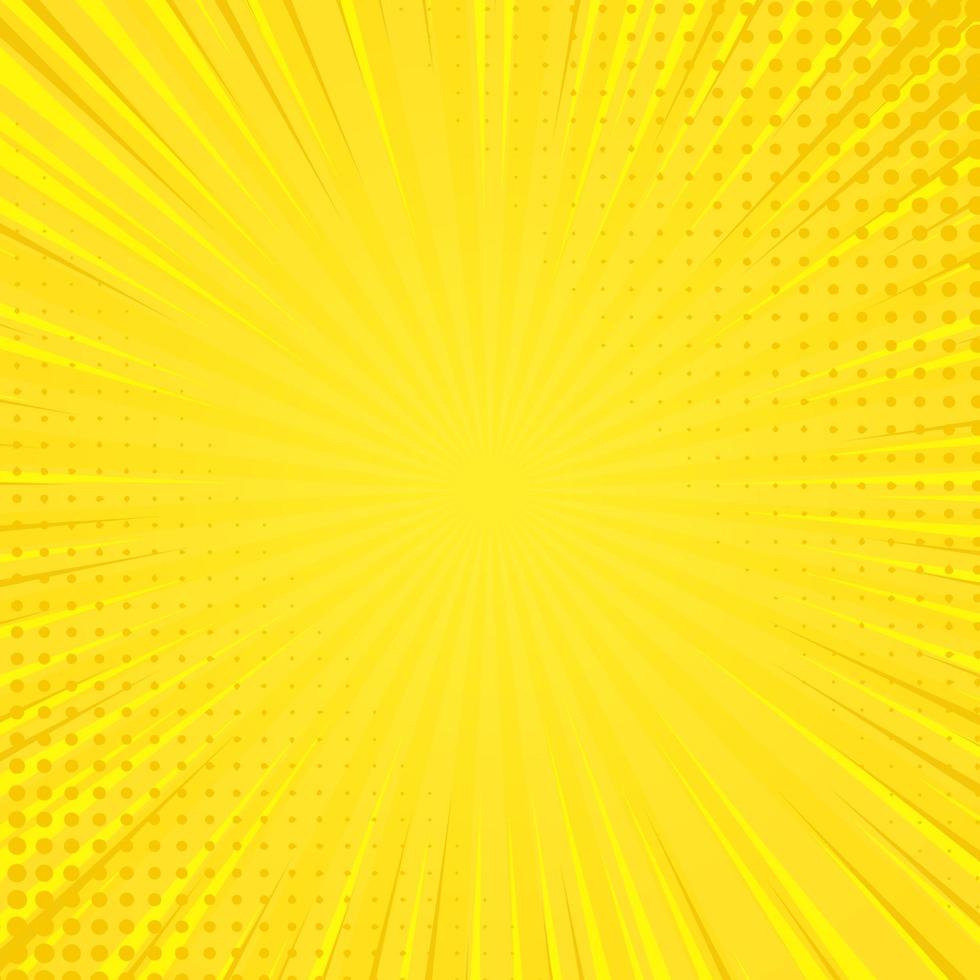 yellow halftone comic cartoon background vector