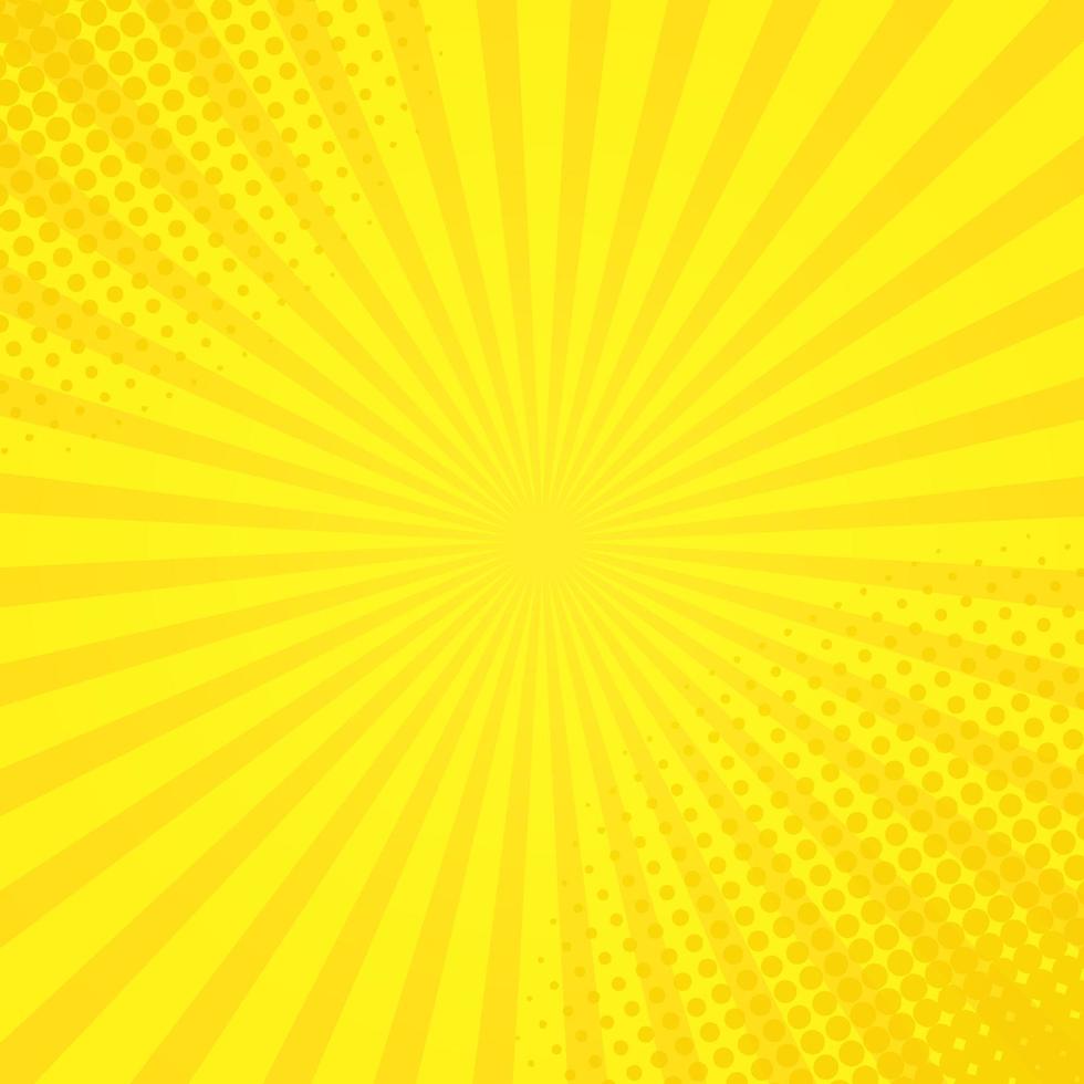 yellow halftone comic cartoon background vector