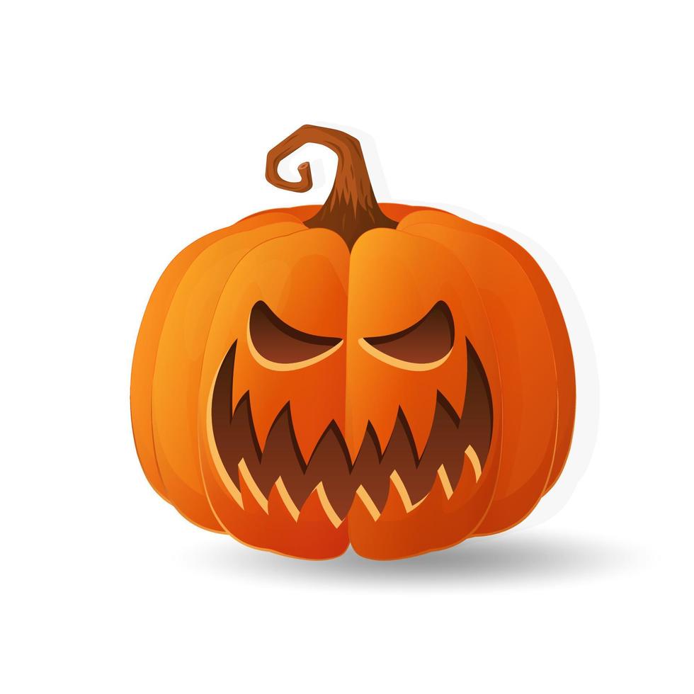 concepto de dibujos animados de vacaciones de calabaza naranja de miedo de  halloween 8952365 Vector en Vecteezy