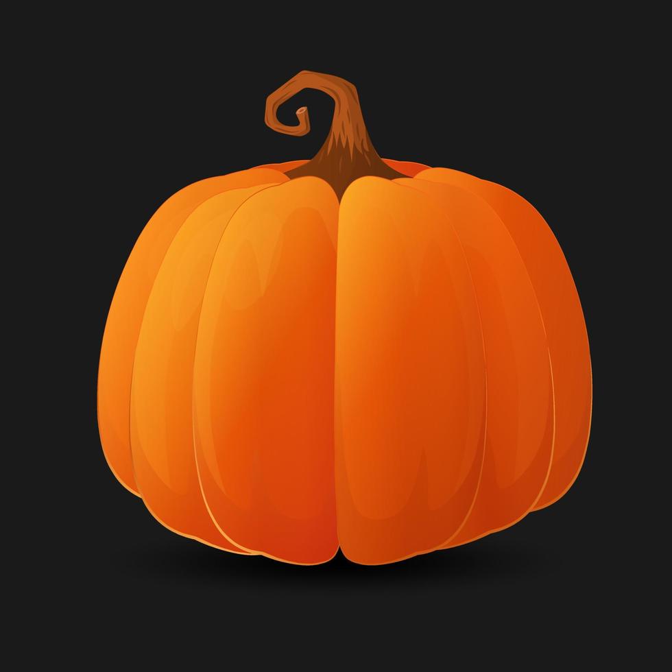 Halloween scary orange pumpkin Holiday cartoon concept vector