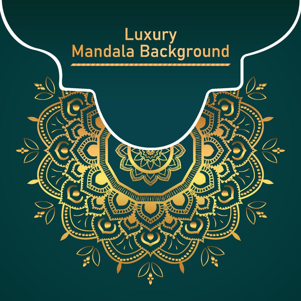 Circle Pattern Creative Luxury Ornamental Mandala, Flower Mandala with gradient color with unique Background Design in gold color vector