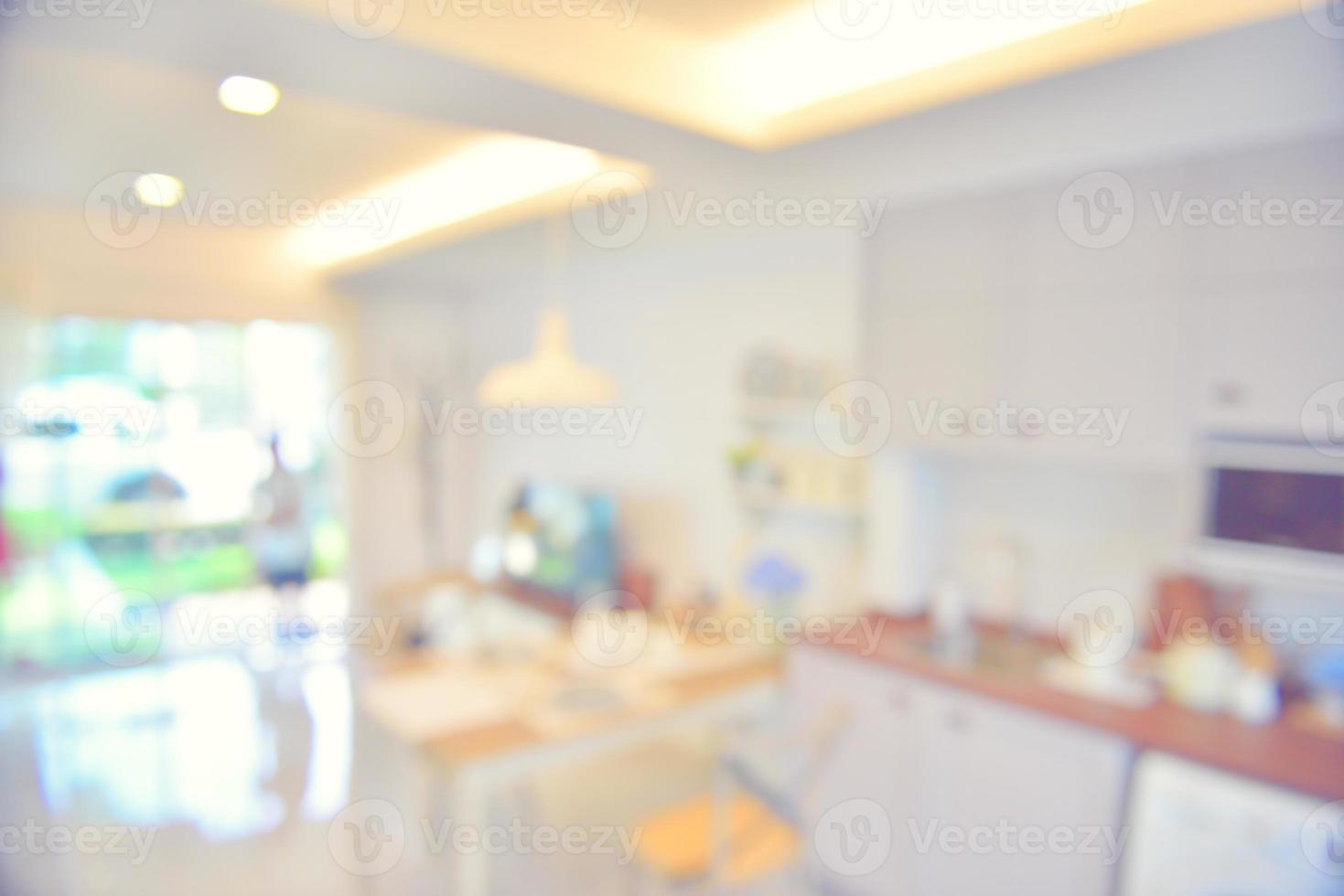 Abstract blur Kitchen Room area interior for background photo