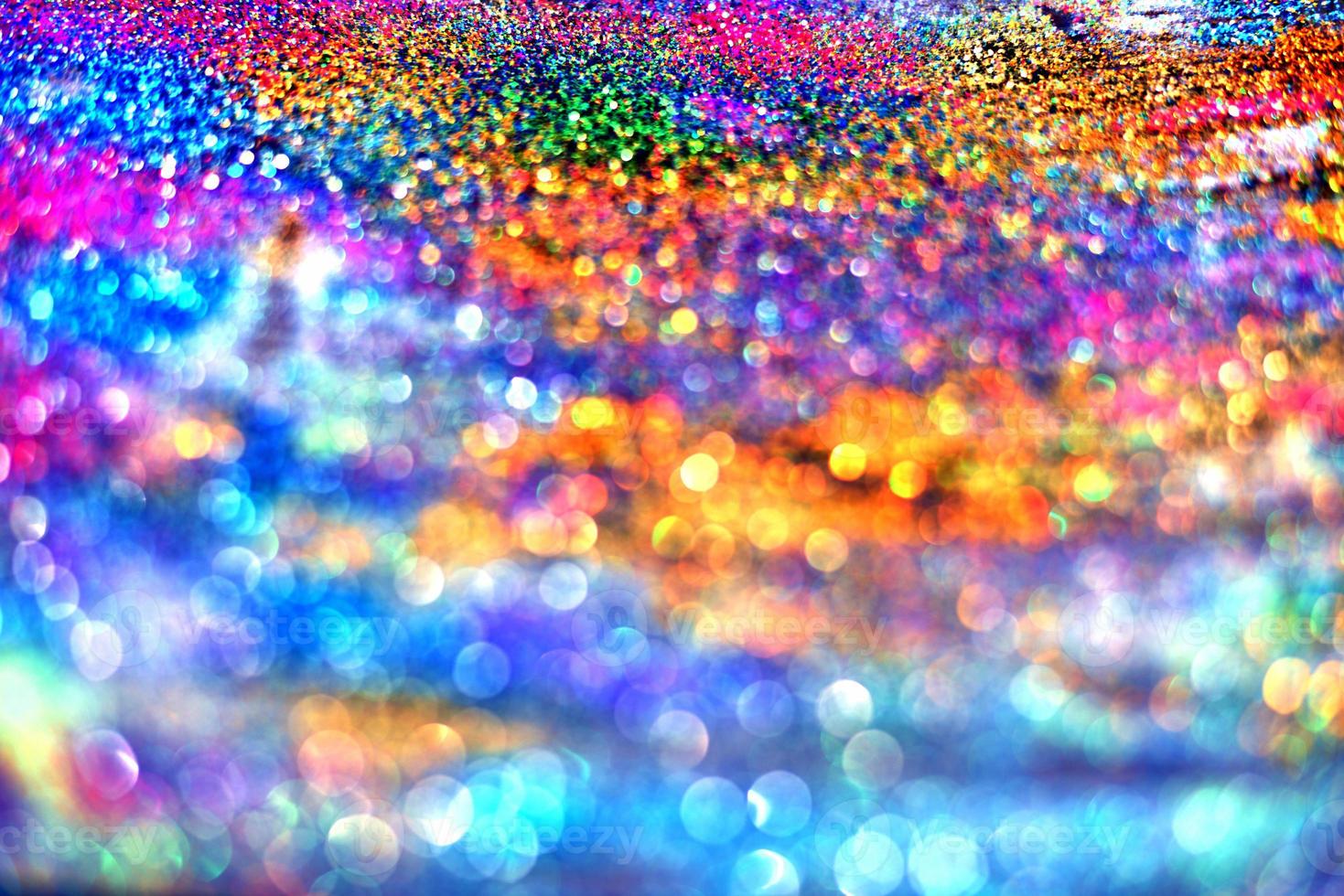 bokeh glitter Colorfull Blurred abstract background for birthday, anniversary, wedding, new year eve or Christmas photo