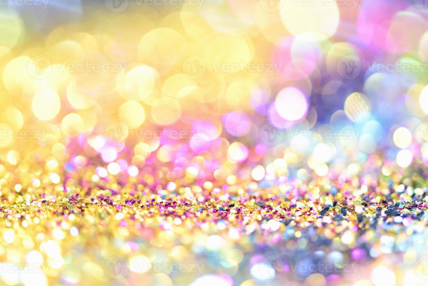 bokeh glitter Colorfull Blurred abstract background for birthday, anniversary, wedding, new year eve or Christmas photo