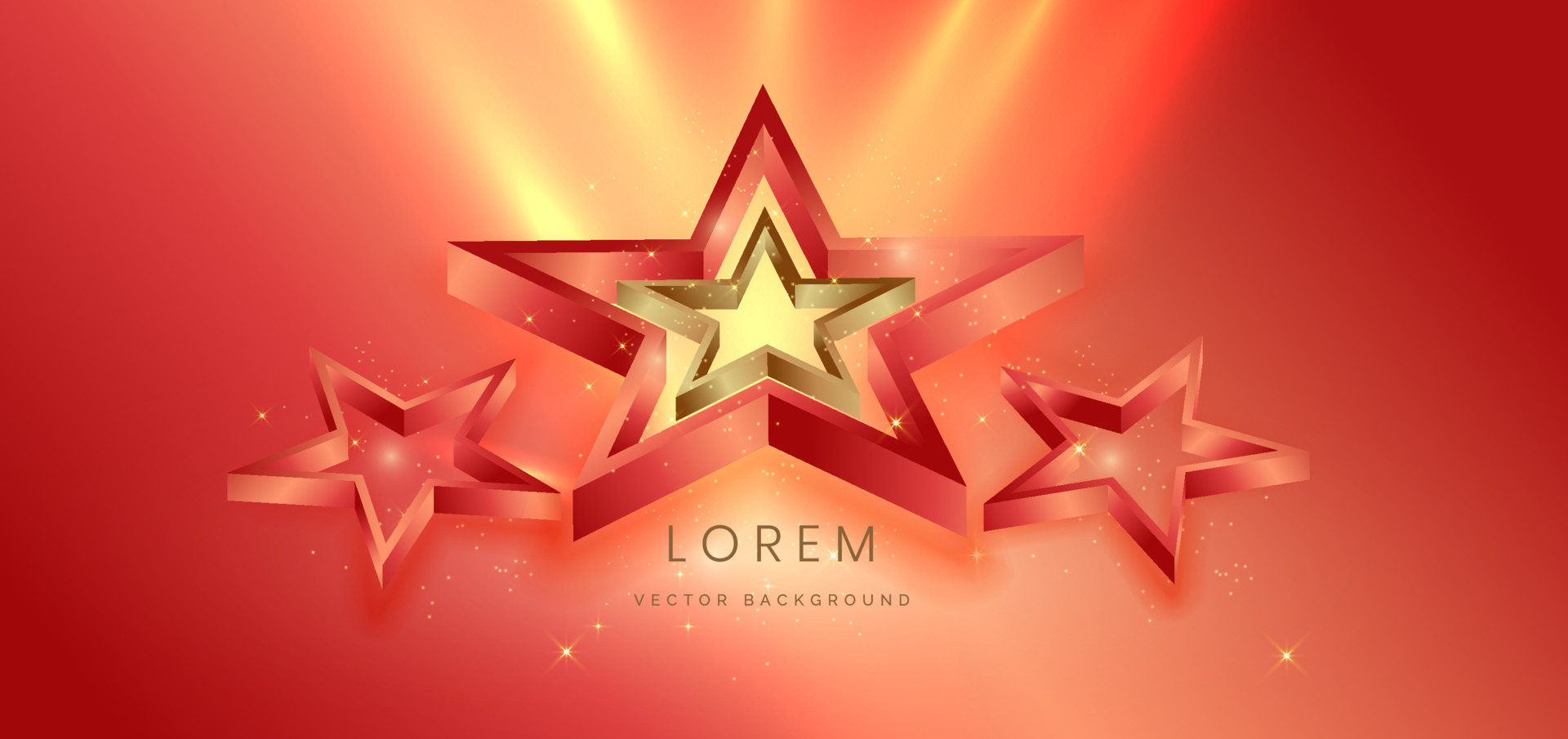 3d golden star with golden and red on red background with lighting effect  and spakle. Template luxury premium award design. 8953187 Vector Art at  Vecteezy