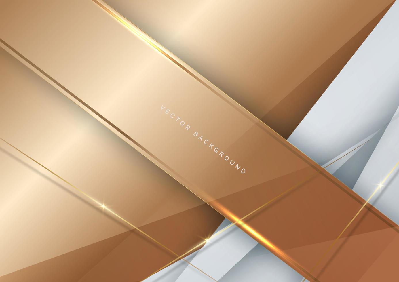 Abstract luxury gold and grey elegant geometric diagonal overlay layer background with golden lines. vector