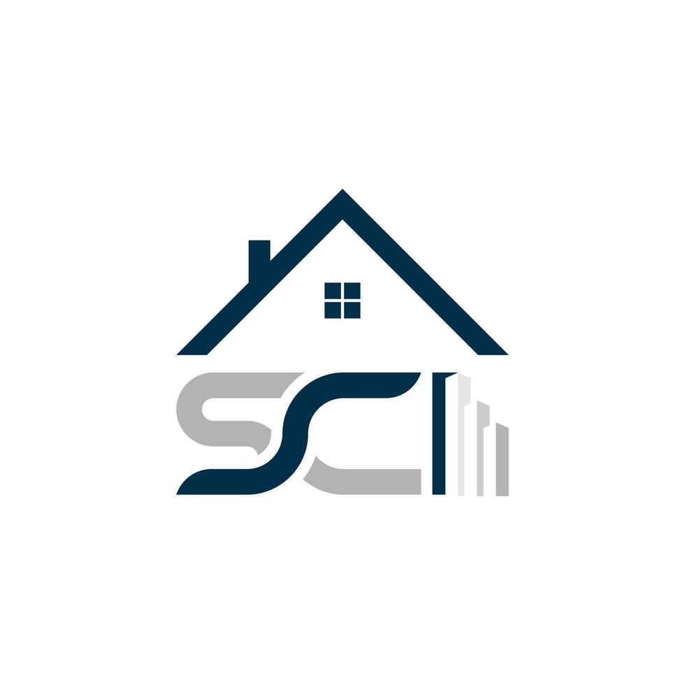 Real estate themed logos and playful fonts attract attention with their uniqueness vector