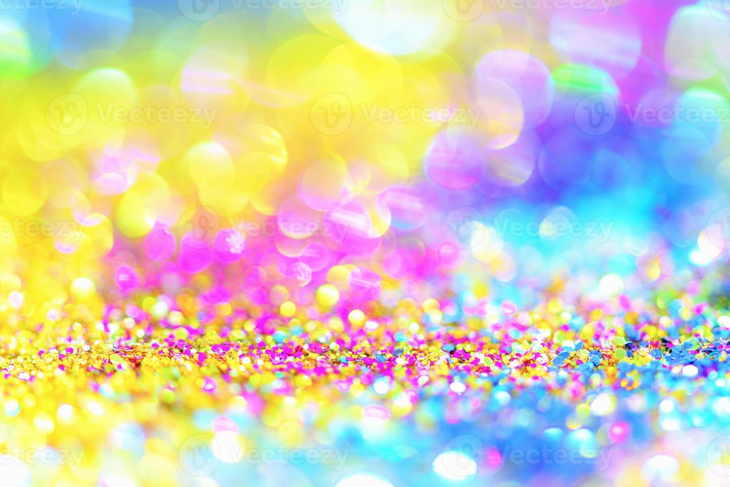 bokeh glitter Colorfull Blurred abstract background for birthday, anniversary, wedding, new year eve or Christmas photo