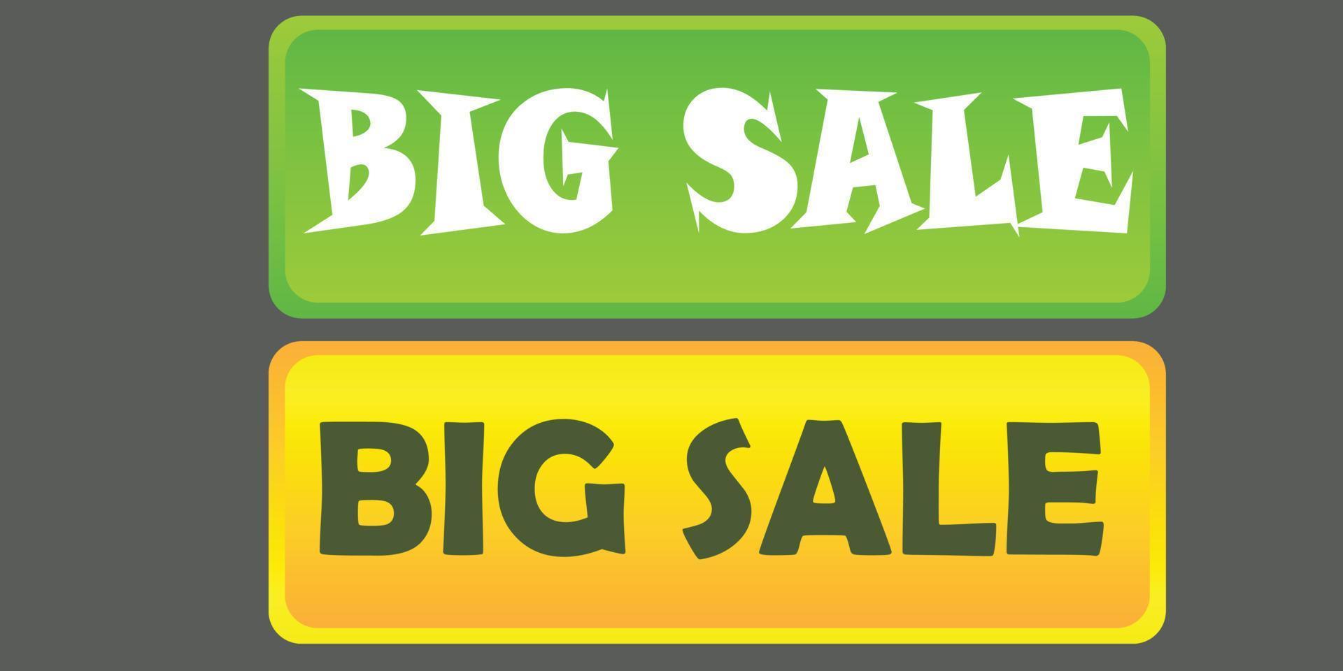 Big Sale Button and special offer, End of Season Vector illustration