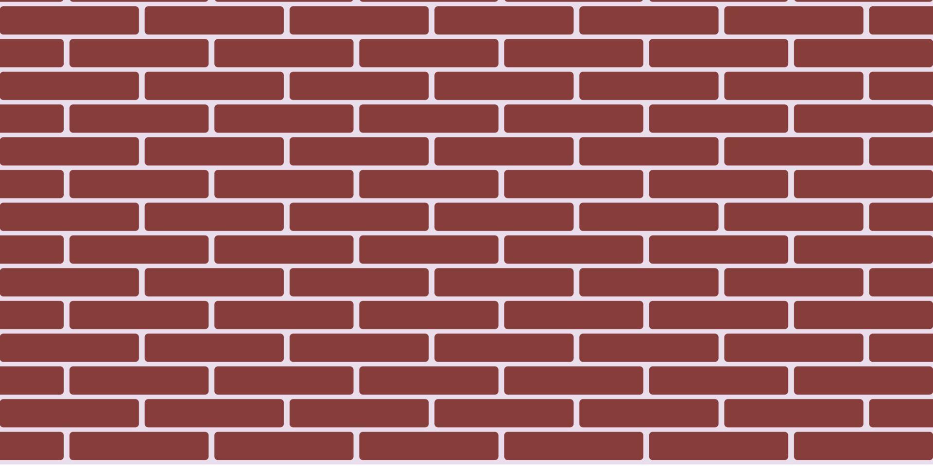 Wall Brick Pattern Background Vector. Red color Brick Texture. vector