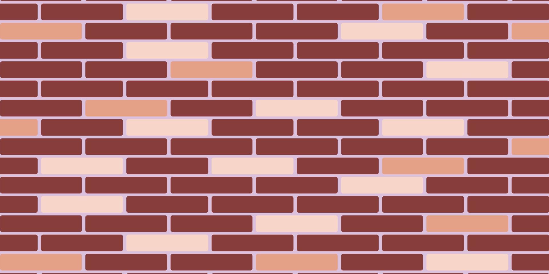 Wall Brick Pattern Background Vector. White Red and Gray color Brick Texture. vector