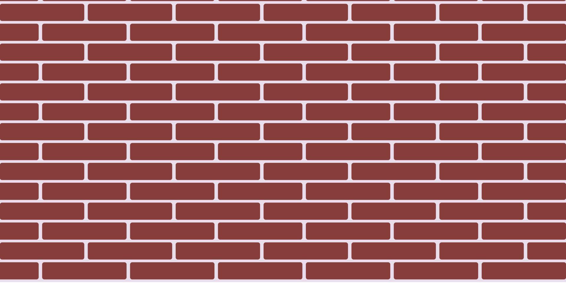Wall Brick Pattern Background Vector. Red color Brick Texture. vector