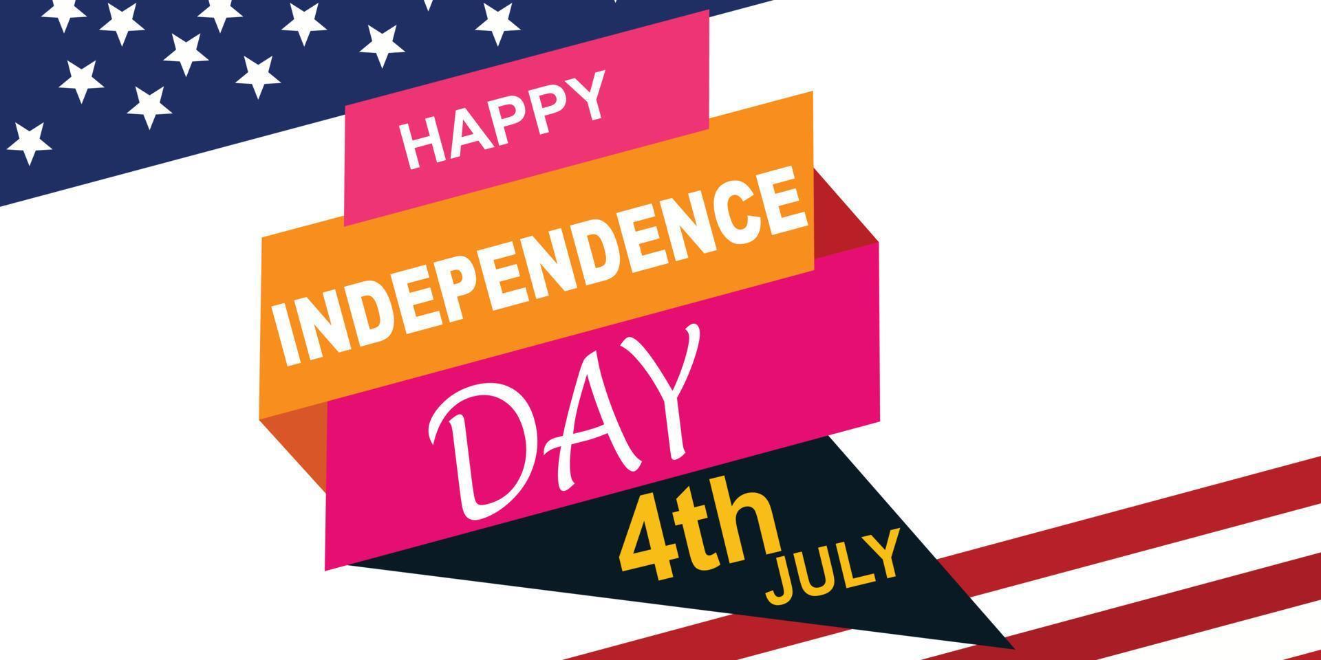 Fourth of July Independence Day in the United States. Happy Independence Day of America. vector