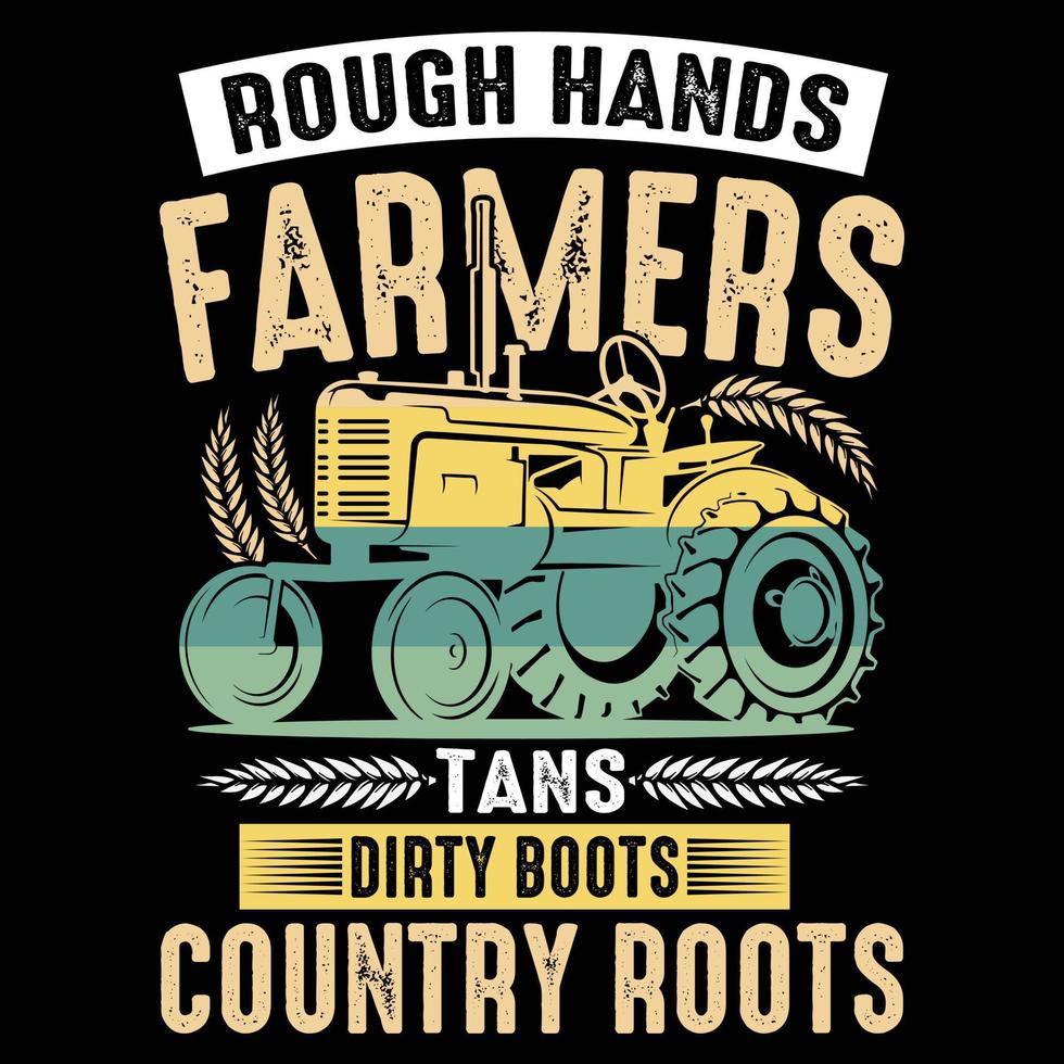 My farm drive my tractor, Farmer typography vintage t-shirt design, graphic element vector