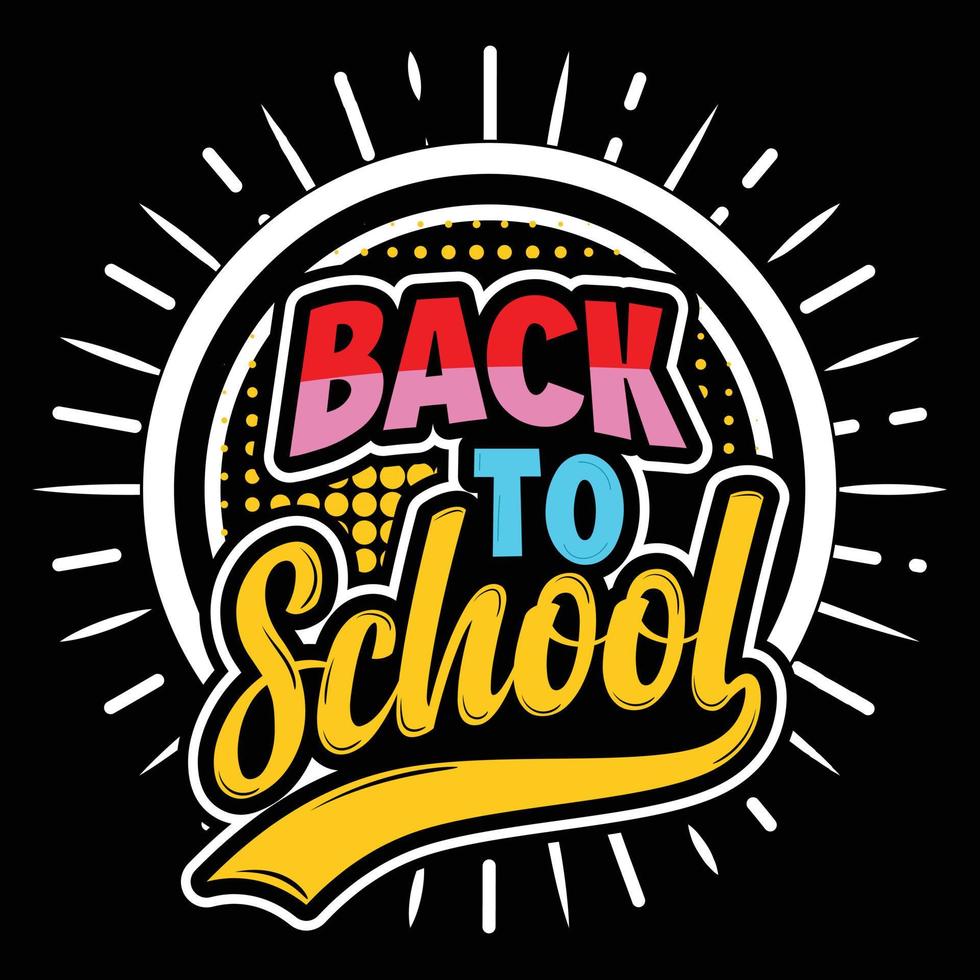 Back to school typography t-shirt design, artwork, illustration, graphic element vector