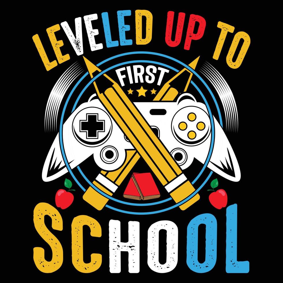 Back to school typography t-shirt design, artwork, illustration, graphic element vector