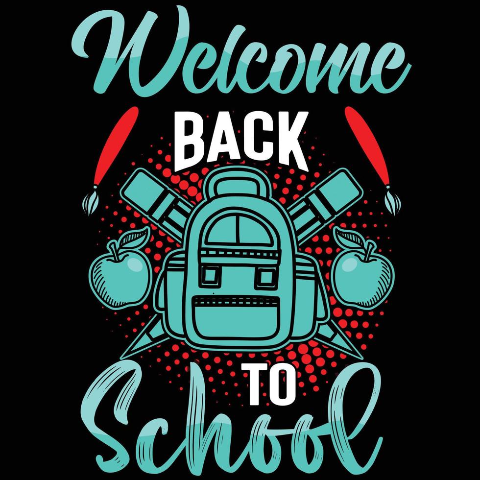 Back to school typography t-shirt design, artwork, illustration, graphic element vector