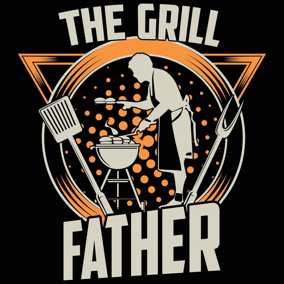 BBQ illustration element, graphic t-shirt design, BBQ grill, food, meat, beef, grilling vector