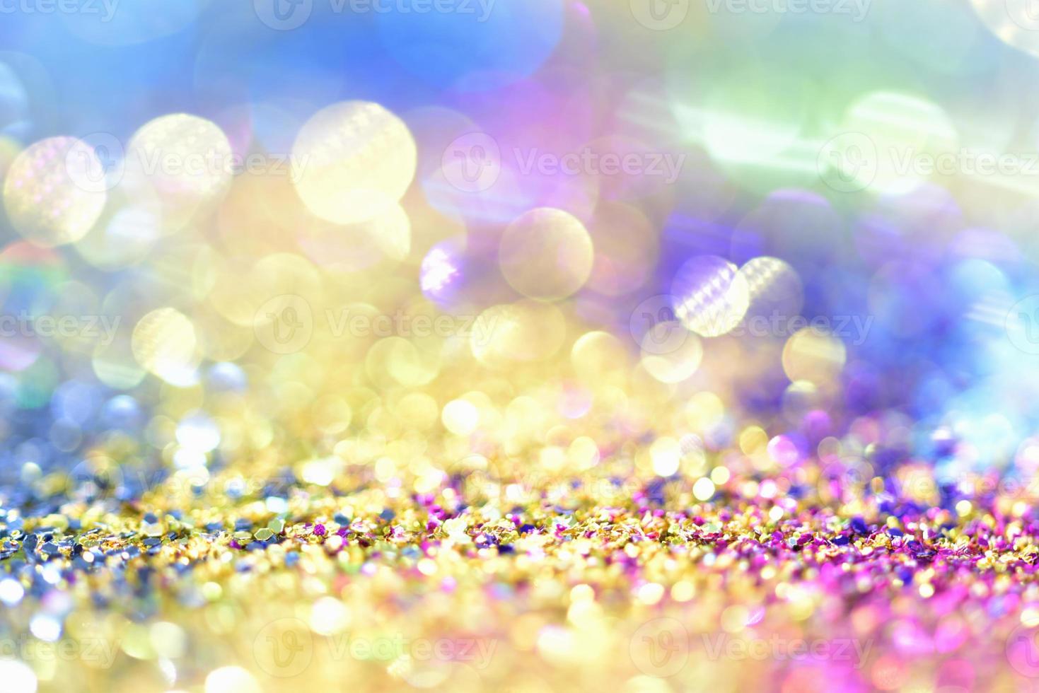 bokeh glitter Colorfull Blurred abstract background for birthday, anniversary, wedding, new year eve or Christmas photo