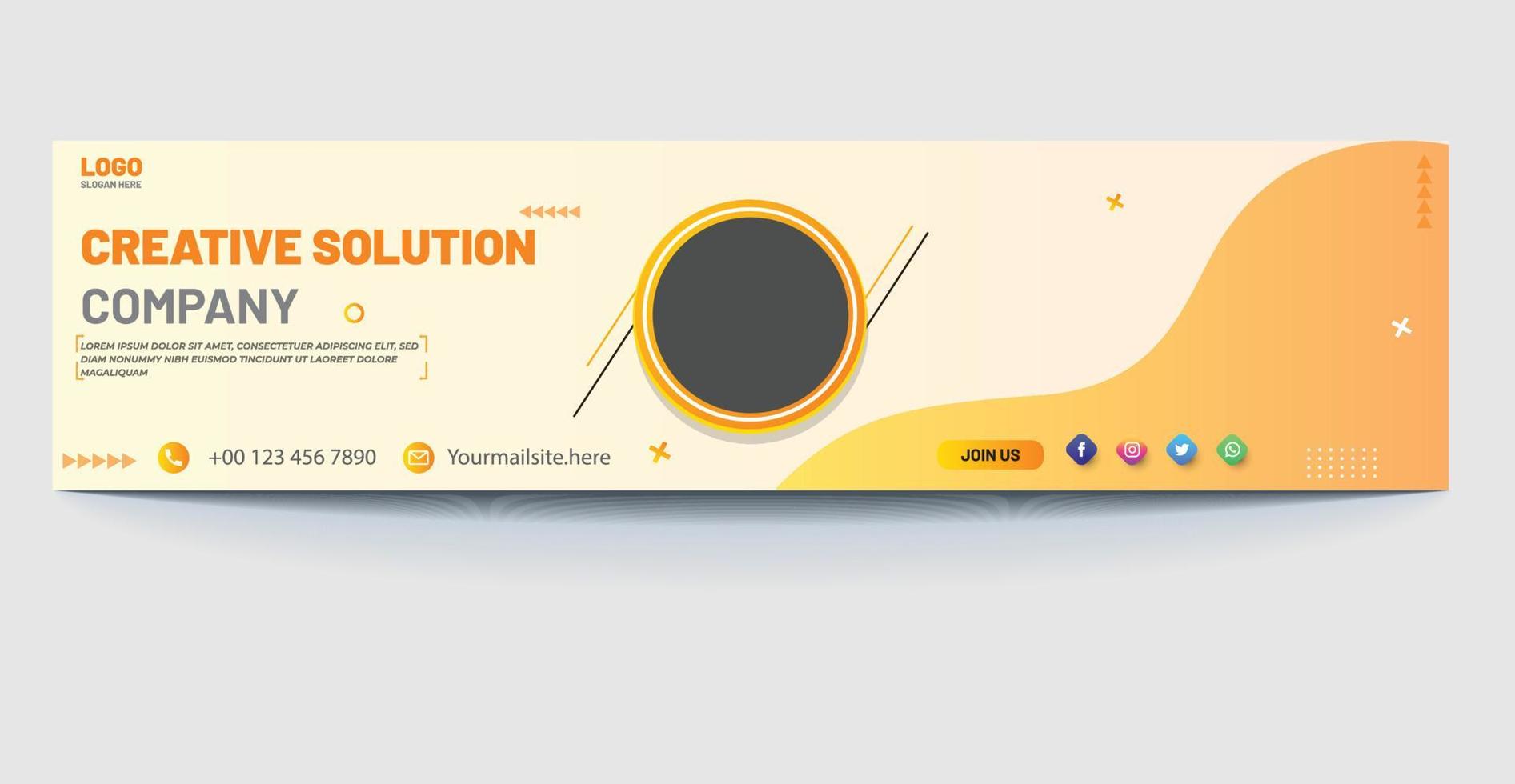 Linkedin banner design template vector