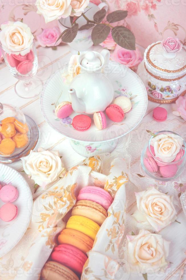 macarons or macaroons dessert sweet beautiful to eat photo