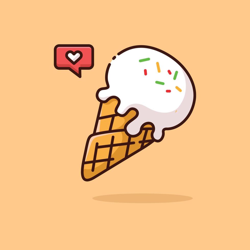 ilustración vectorial gráfico de helado vector