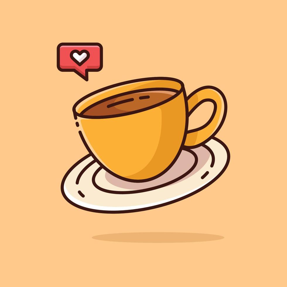 ilustración vectorial gráfico de café vector