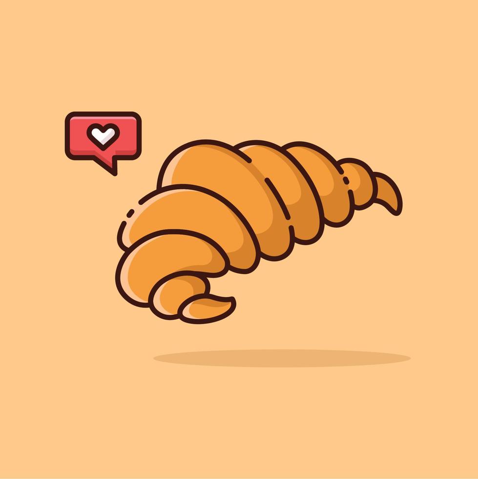 ilustración vectorial gráfico de croissant vector