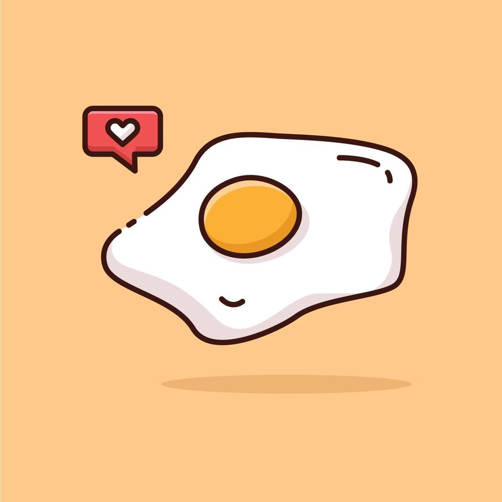 Illustration vector graphic of Sunny Side Up Egg